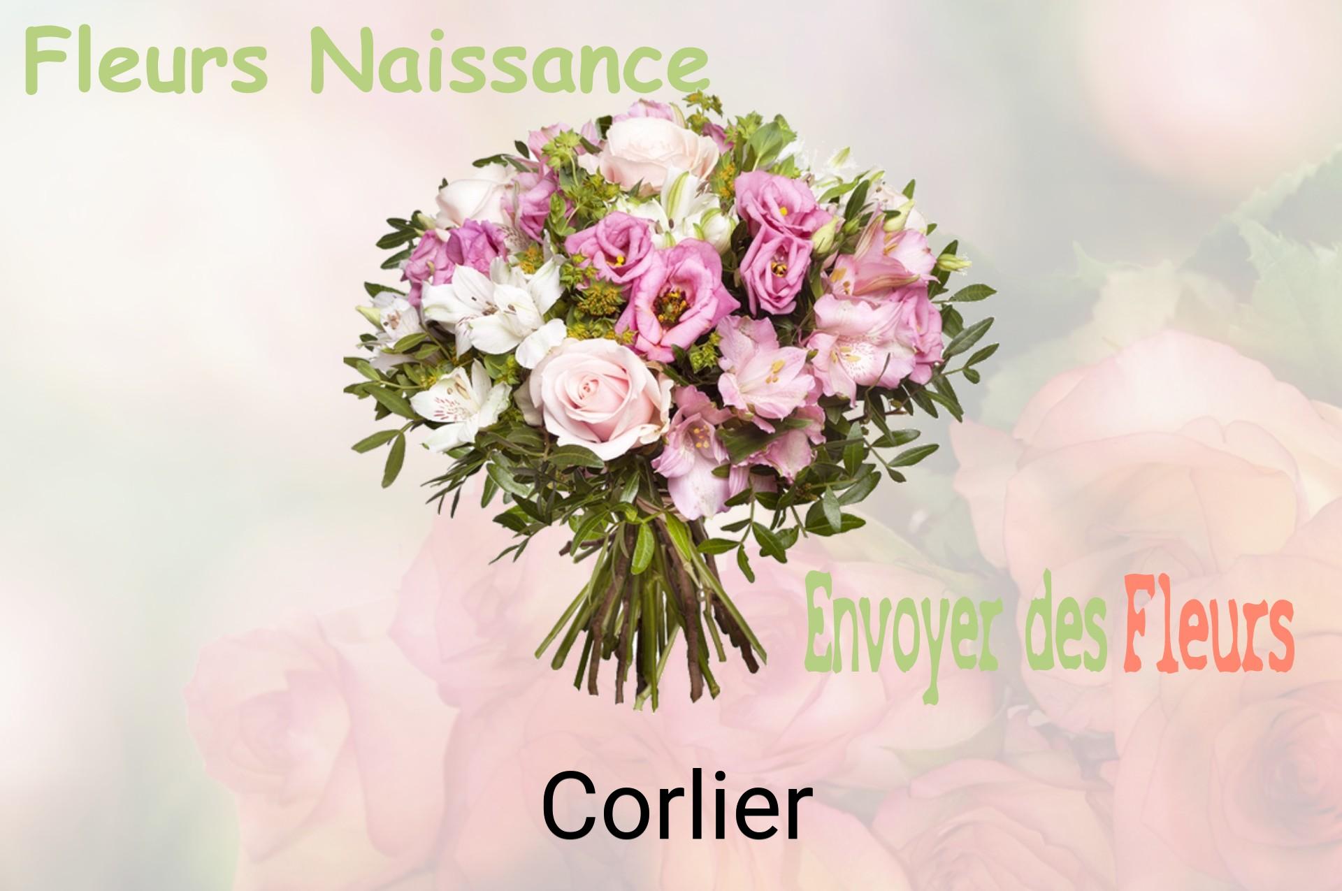 Bouquet de fleurs de naissance livré à Corlier